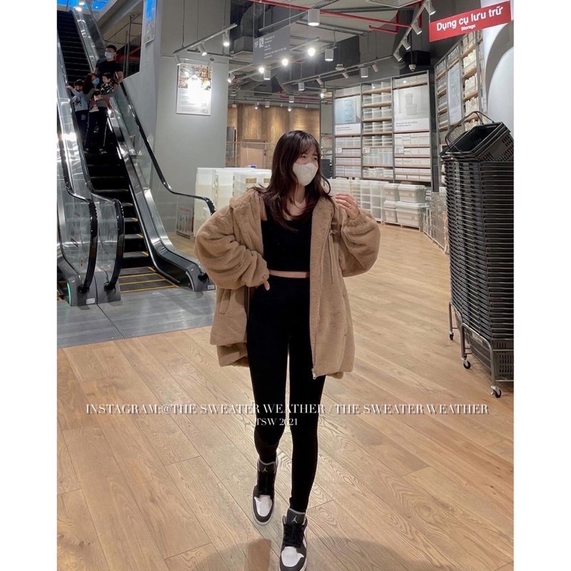 Quần legging dài nữ cạp cao 2 Túi sau nâng mông siêu tôn dáng  Onami