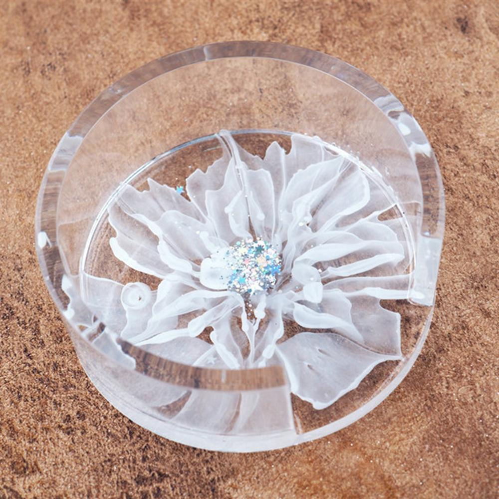 YIYU Khuôn Làm Giá Đỡ Cốc Nước Hình Vuông Bằng Nhựa Epoxy Độc Đáo Trang Trí Nhà Cửa DIY