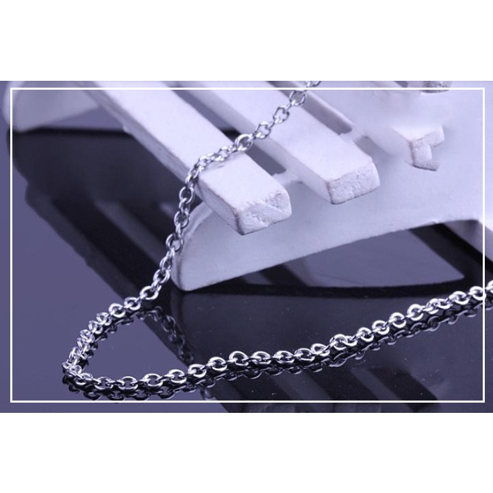 Dây chuyền nữ inox kiểu chữ cong nhí sáng đẹp, không đen hợp thời trang