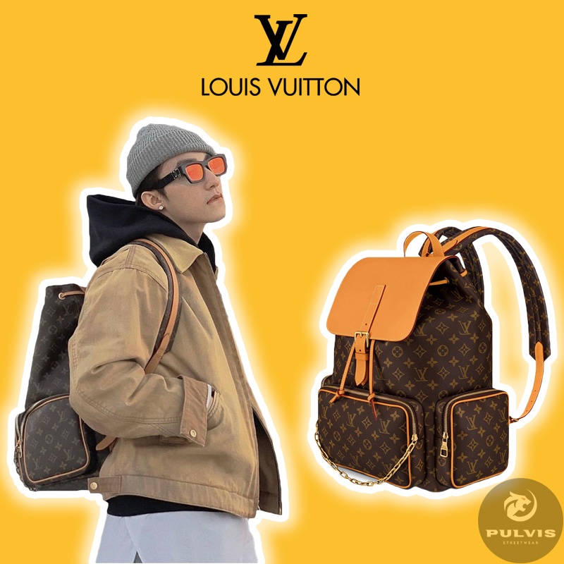 ⚡️ - Backpack Luon Vuituoi Trio Monogram cao cấp full tag túi, balo LV