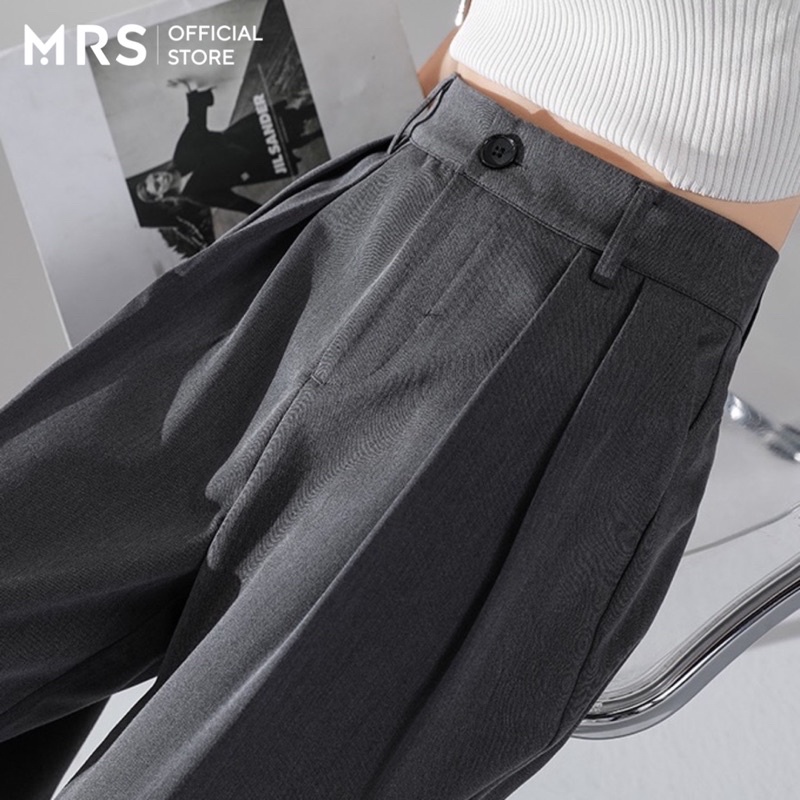 Quần tây nữ ống rộng MRS quần ống rộng nữ 1 cúc tôn dáng có bigsize đi học, đi chơi MRQ010G