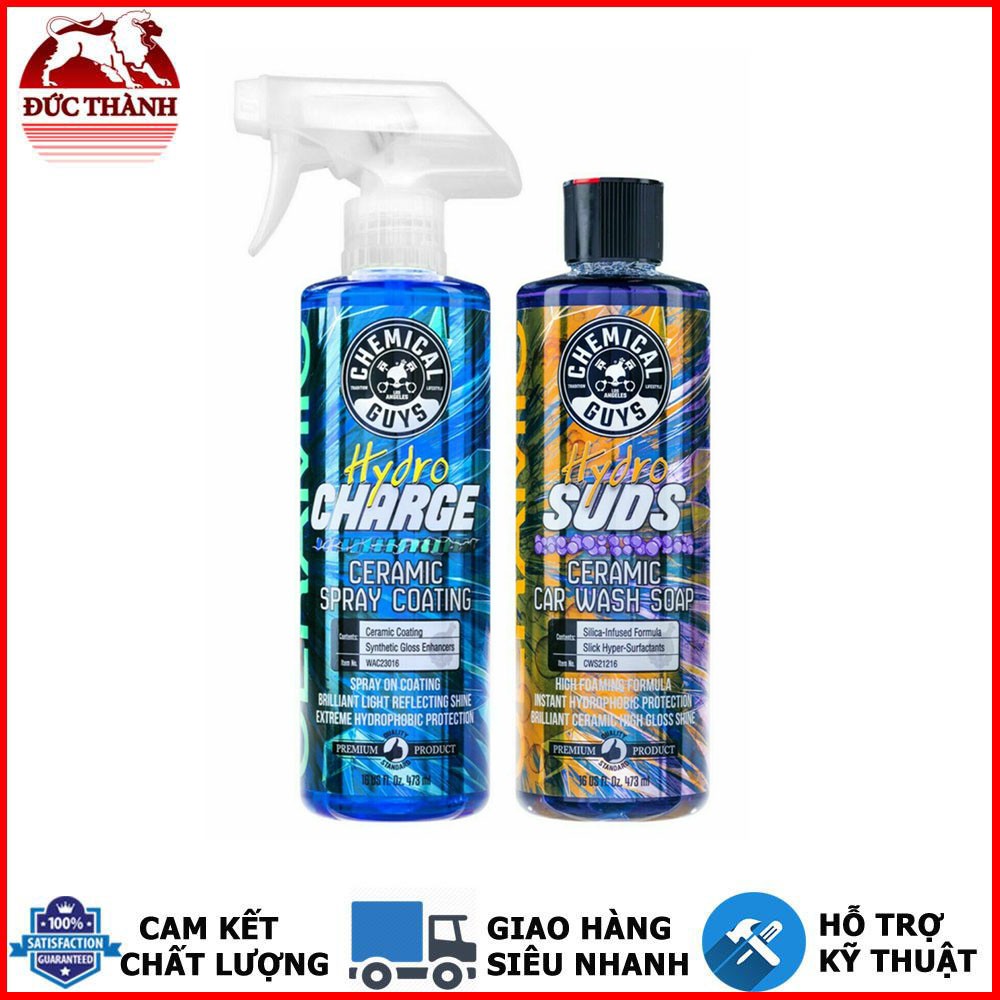 BỘ ĐÔI SẢN PHẨM RỬA VÀ XỊT BÓNG PHỦ BẢO VỆ SƠN CAO CẤP CHEMICAL GUYS HYDRO SUBS VÀ HYDRO CHARGE CERMIC WASH/COATING