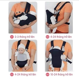 Địu em bé 4 tư thế