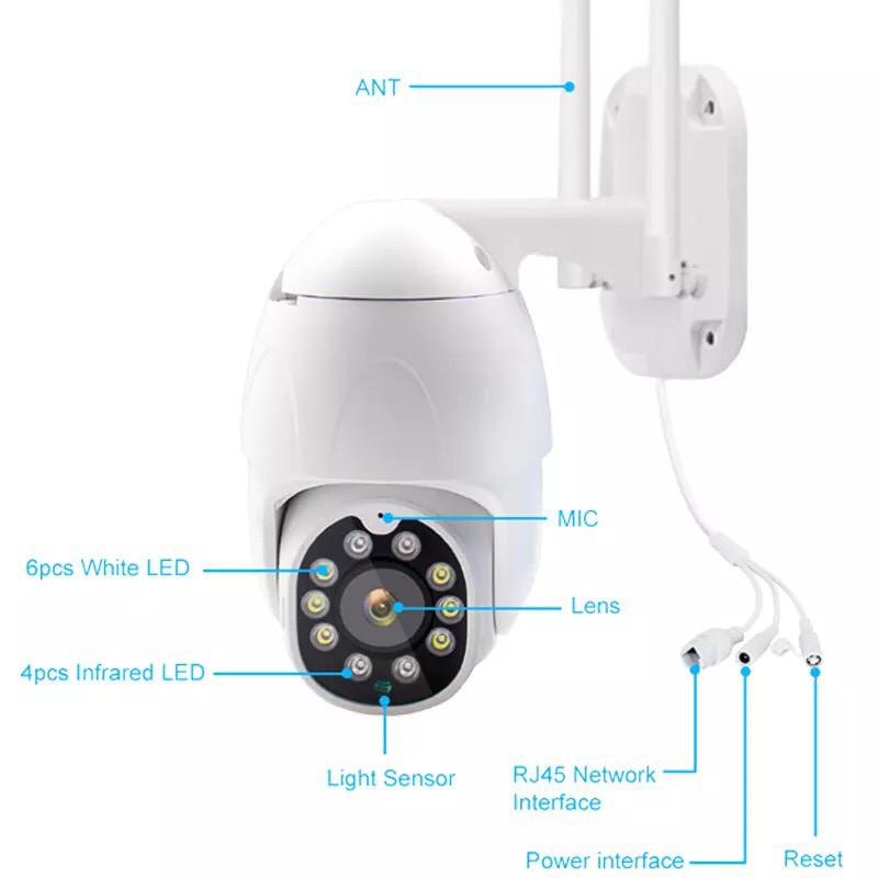 Camera IP Yoosee Ngoài Trời PTZ2 FullHD Tiếng Việt - Xoay 360 - Hồng Ngoại Quay Đêm | BigBuy360 - bigbuy360.vn