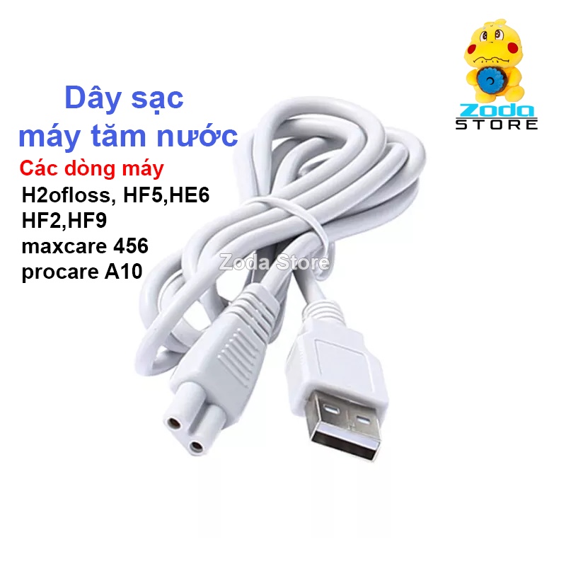 ZODA Dây sạc máy tăm nước h2ofloss/ HF2/ HF6/HF6P/HF9P giá tốt