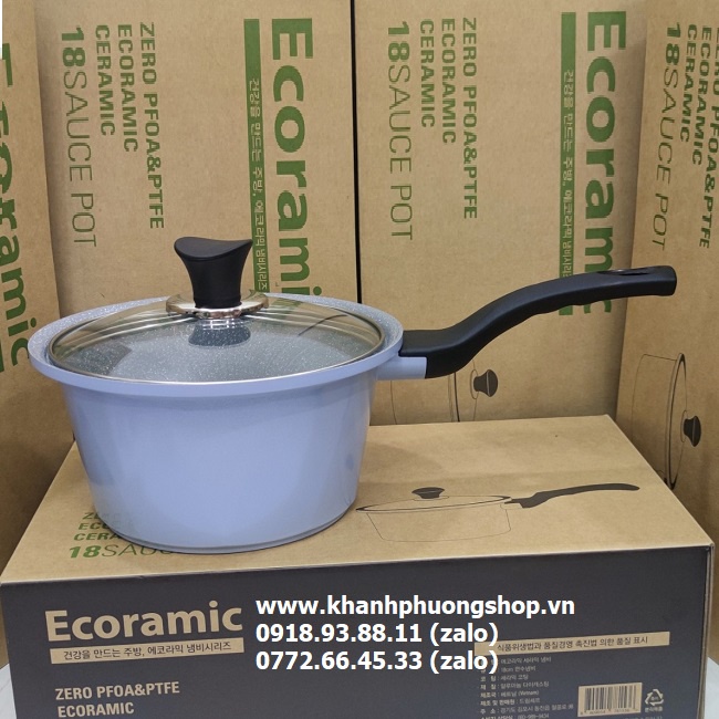 Quánh vân đá bếp từ Ecoramic Hàn Quốc - quánh vân đá bếp từ 18cm