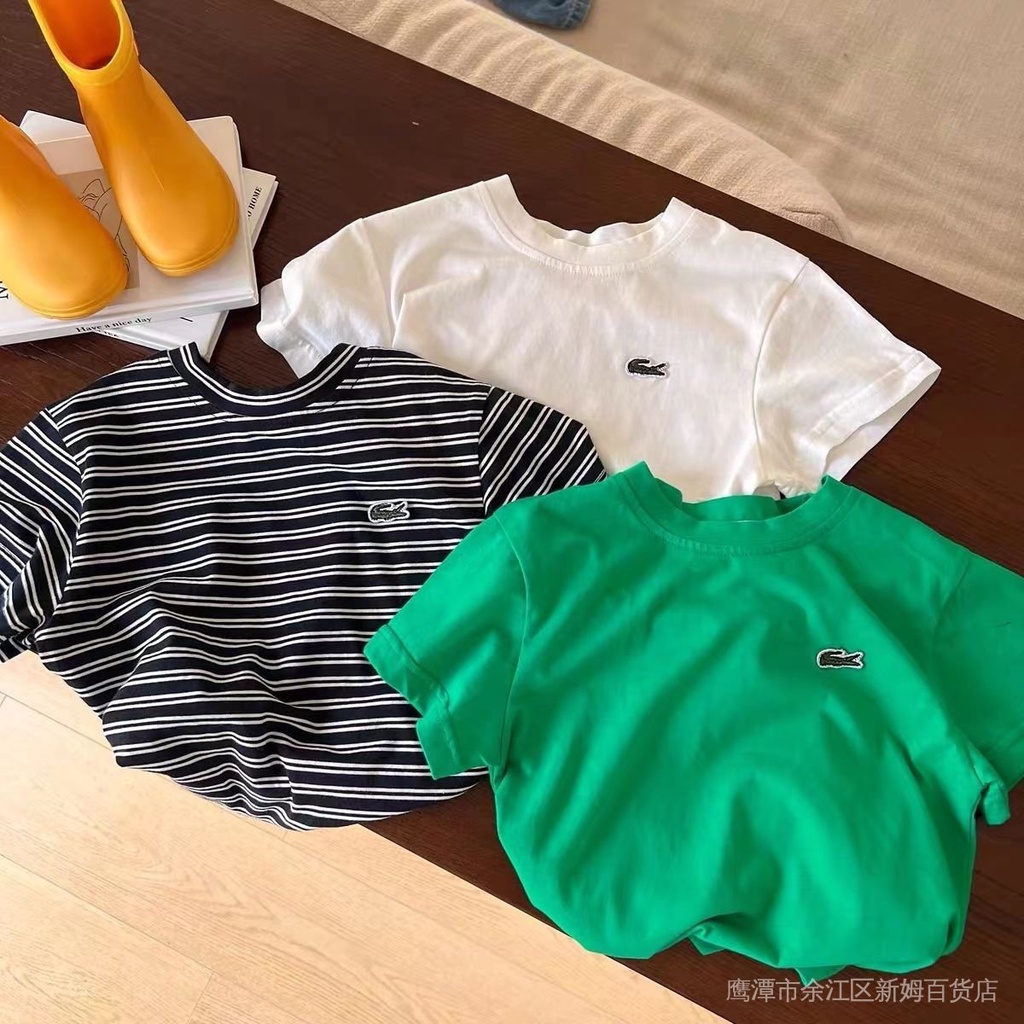 Áo Thun Cotton Tay Ngắn Cổ Tròn Họa Tiết Thêu Mẫu Mới Thời Trang Mùa Hè Dành Cho Bé Trai Và Bé Gái 2022