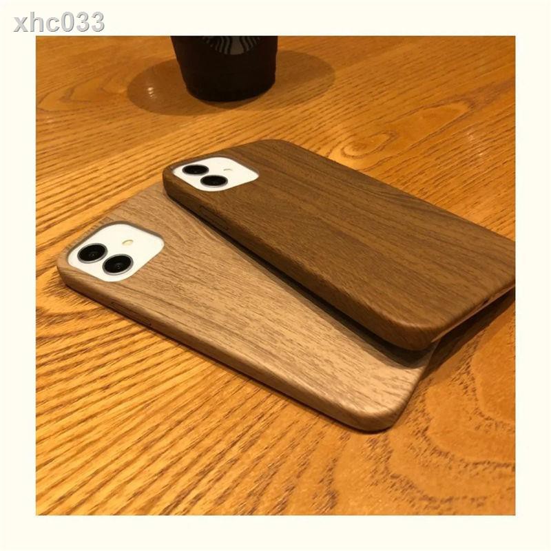 ▧☾Ốp Điện Thoại Mềm Chống Sốc Họa Tiết Vân Gỗ Cho Iphone 11promax 12 xs/xr 8plus 7p