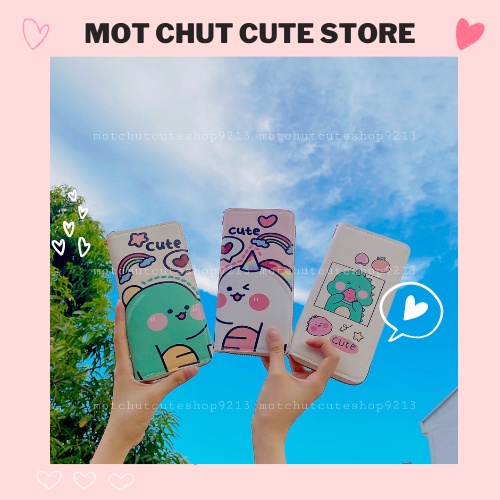 Ví dài nữ, ví mini, bóp cầm tay, ví 9 ngăn đựng thẻ xinh xắn -Một chút cute Store