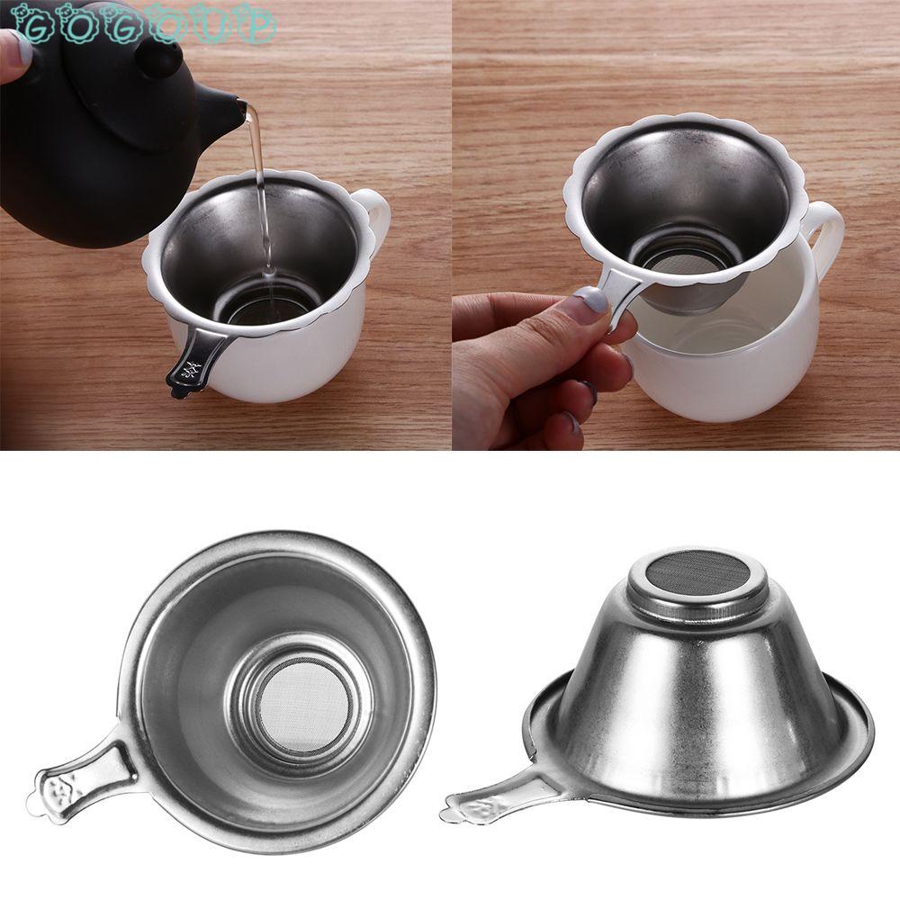 Phễu Lọc Trà Bằng Thép Không Gỉ Tái Sử Dụng Tiện Lợi
