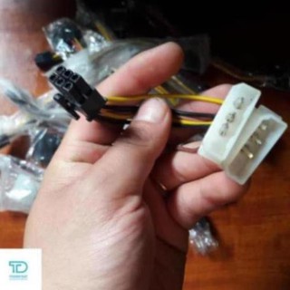 Cáp chuyển đổi nguồn 2 ATA sang molex 6pin card vga ,  card riser - Cáp chuyển đổi  ATA sang 6pin