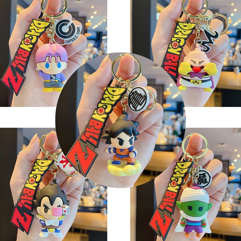 Móc Khóa Hình Dragon Ball Z Son Goku Vegeta Buu Trunks Bick Dễ Thương