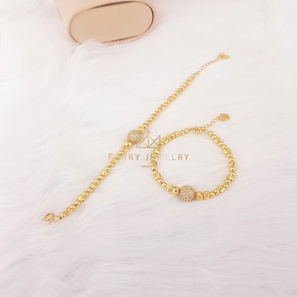 Lắc Tay Vòng Tay Nữ, Vòng Bi Trái Cầu Hạt Charm Bình An Thanh Lịch Đeo Tay Bền Màu L50T2