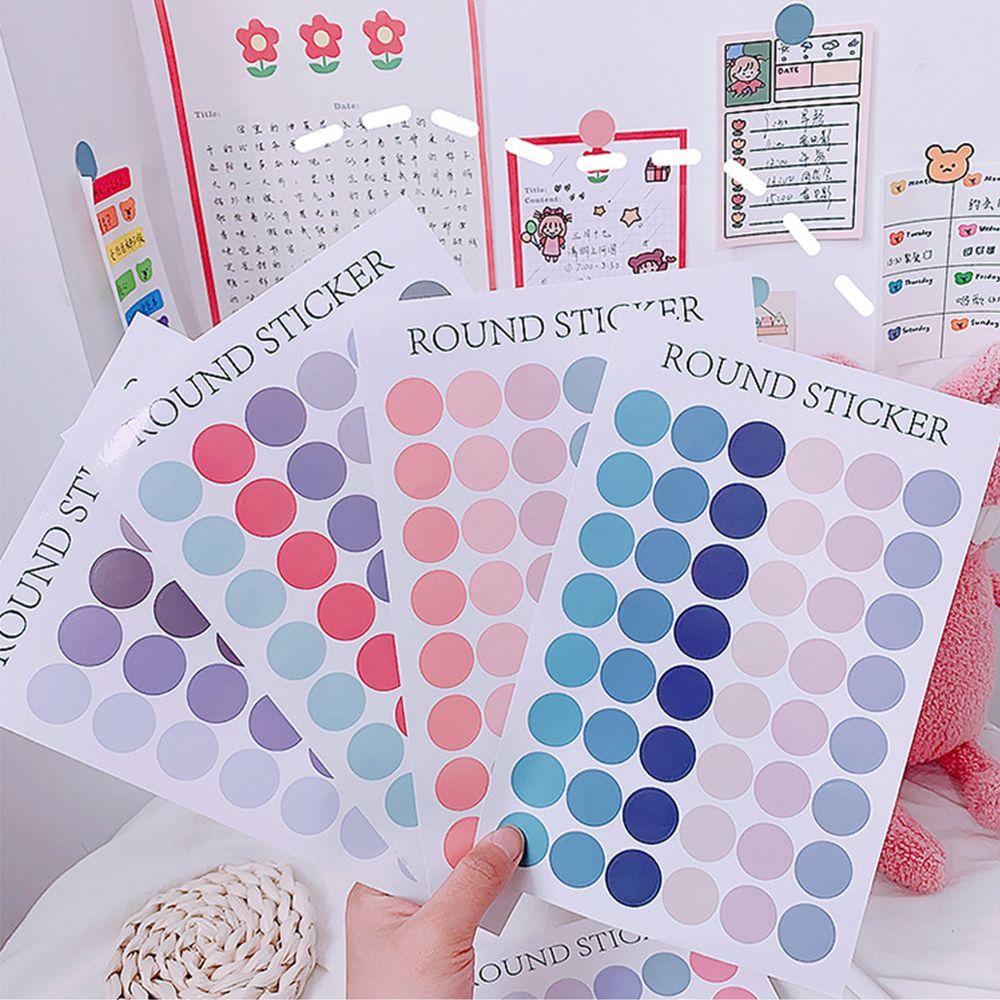 Nhãn Dán Chấm Tròn Họa Tiết Hoạt Hình Chống Nước Trang Trí Sổ Tay