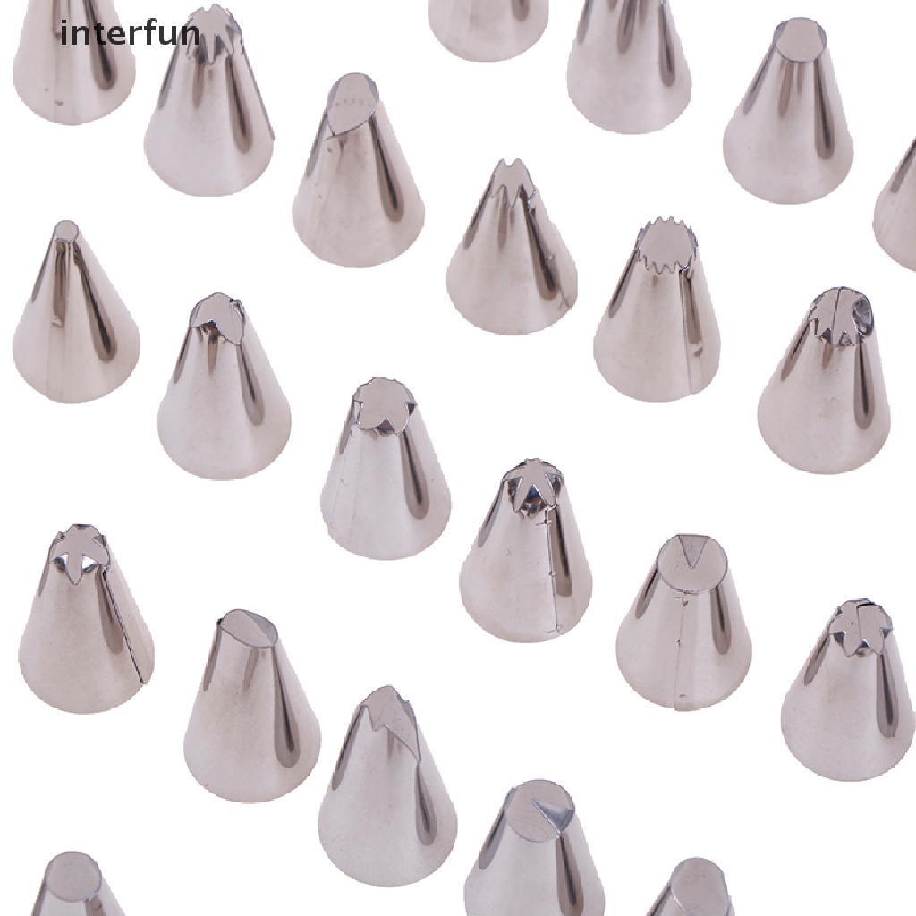 Set 24 / 36 / 48 Dụng Cụ Trang Trí Bánh Kem Bằng Inox Chuyên Dụng