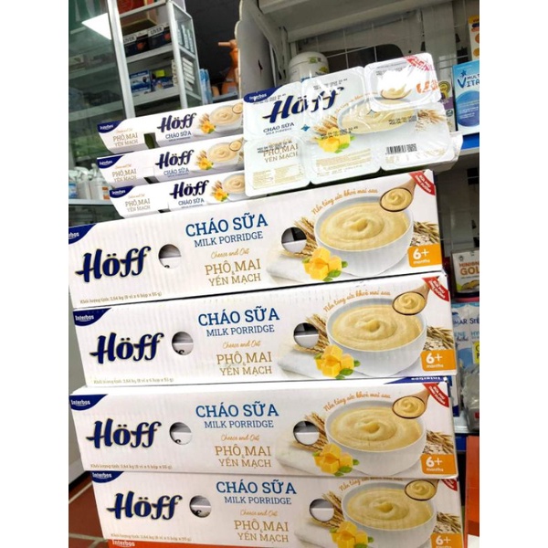 Cháo sữa Phô mai Yến Mạch Hoff Lốc 6 hộp x 55g