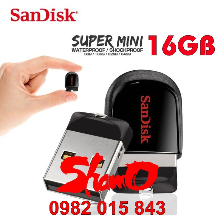 USB chịu nước – SanDisk 16GB Chính Hãng – Cruzer Fit CZ33 – USB Flash Diver – Bảo hành 5 năm – Siêu nhỏ | BigBuy360 - bigbuy360.vn