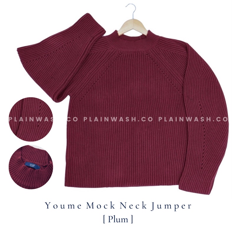 Plainwash.co - Áo Len Youme Mock Neck Jumper | BigBuy360 - bigbuy360.vn