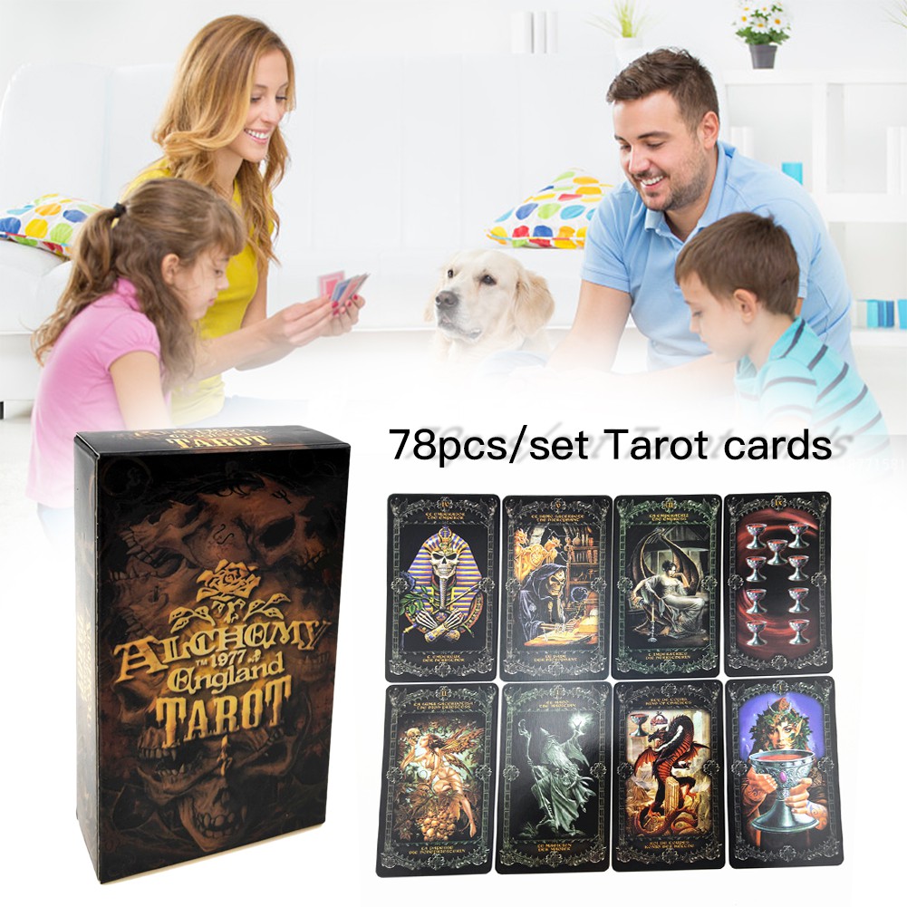 Aiary 78PCS Party and Household Use Tarot Cards Deck Fantasy Gothic Tarot Cards for Alchemy 1977 England