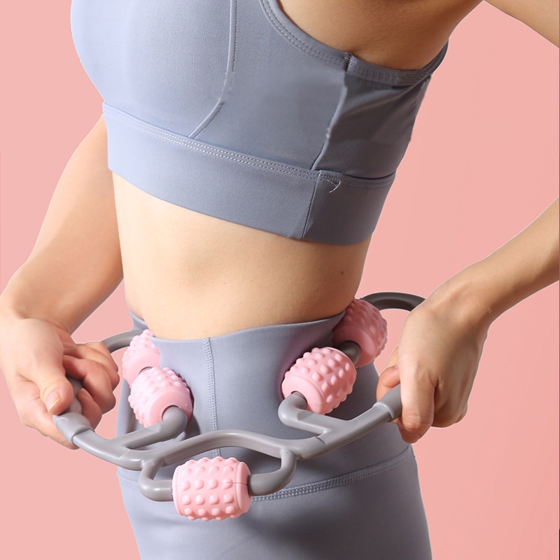 Con Lăn Massage Cơ Bắp Chữ U 5 Bánh Tiện Lợi, Dùng Tập Yoga, Tập cơ Chân, Tay, Vai Giúp Thư Giản, Thon Cơ