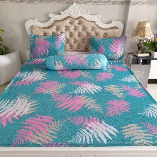 Bộ Drap Thun Hàn Quốc mát lạnh 4 món (Inbox nhiều mẫu lựa chọn)