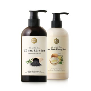 ✅MỘC NHU✅ Combo Dầu Gội Cỏ Mực & Dầu Xả Dầu Dừa Hương Nhu - Giúp hiệu quả dưỡng tóc tăng lên GẤP ĐÔI