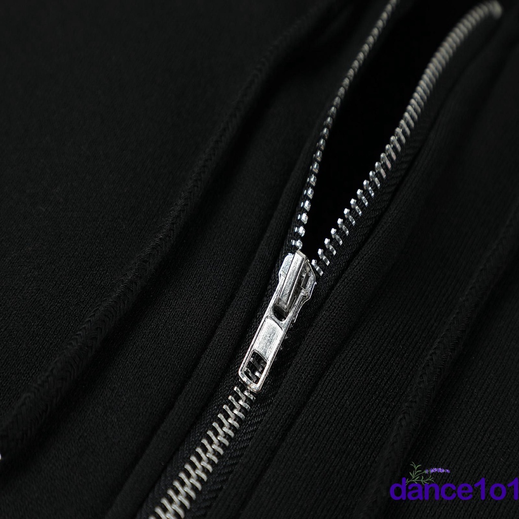 Áo khoác dài tay màu trơn có nón và khóa kéo thiết kế thời trang cho nữ