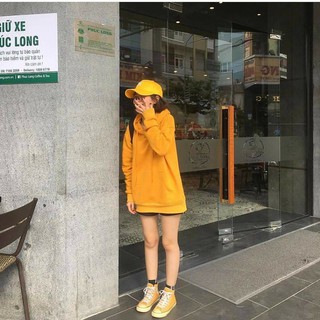 Áo HOODIE BASIC YELLOW Vàng Trơn UNISEX