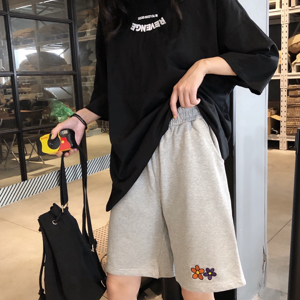 SUXI Quần Short Ống Rộng Kiểu Dáng Hàn Quốc