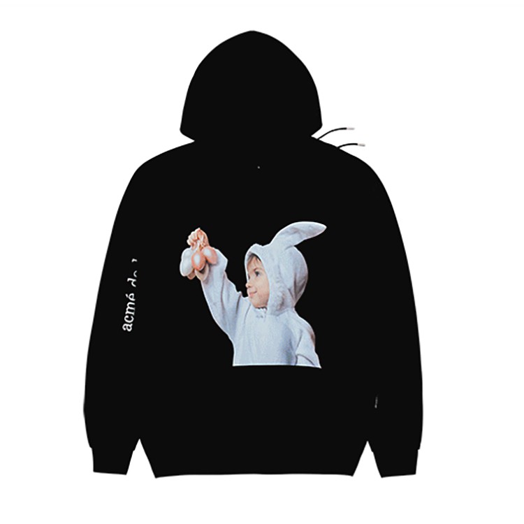 ÁO KHOÁC CÓ MŨ ADLV BABY FACE HOODIE BLACK RABBIT