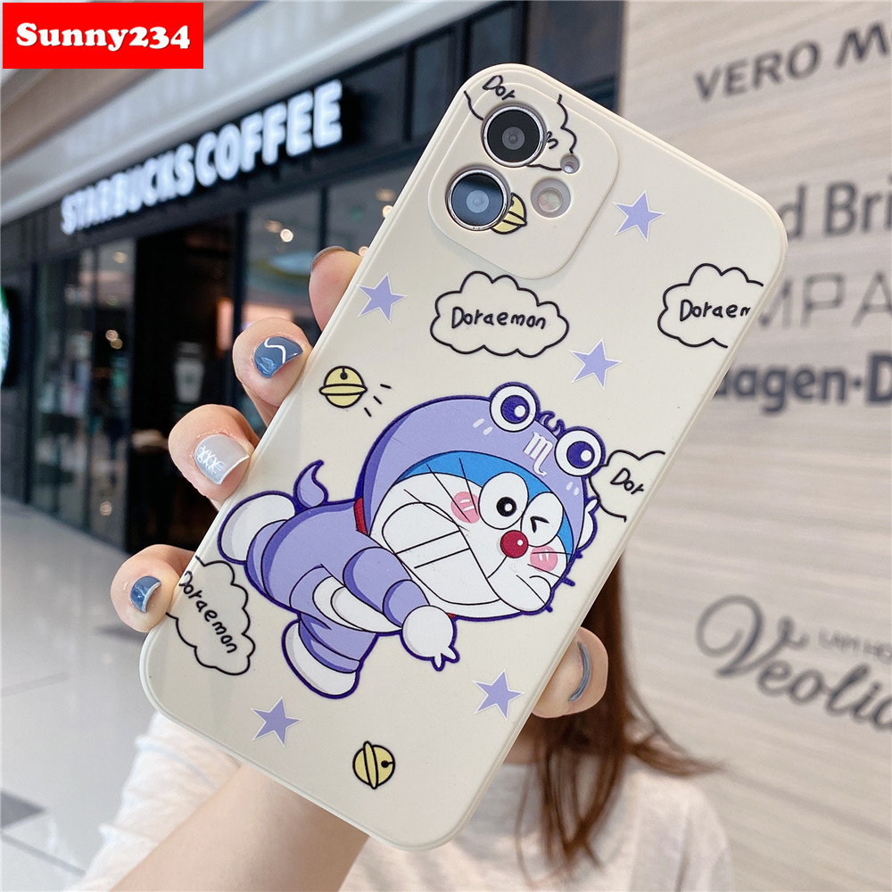 Ốp Lưng Silicone Mềm Hình Doraemon Cho Oppo A15 A15S A52 A92 A53 A32 A5 A9 A31 2020 A12 A5S A7 A3S A83 A57 A39 F1S F9 F11 Reno 3 A91 F15 A93 A72