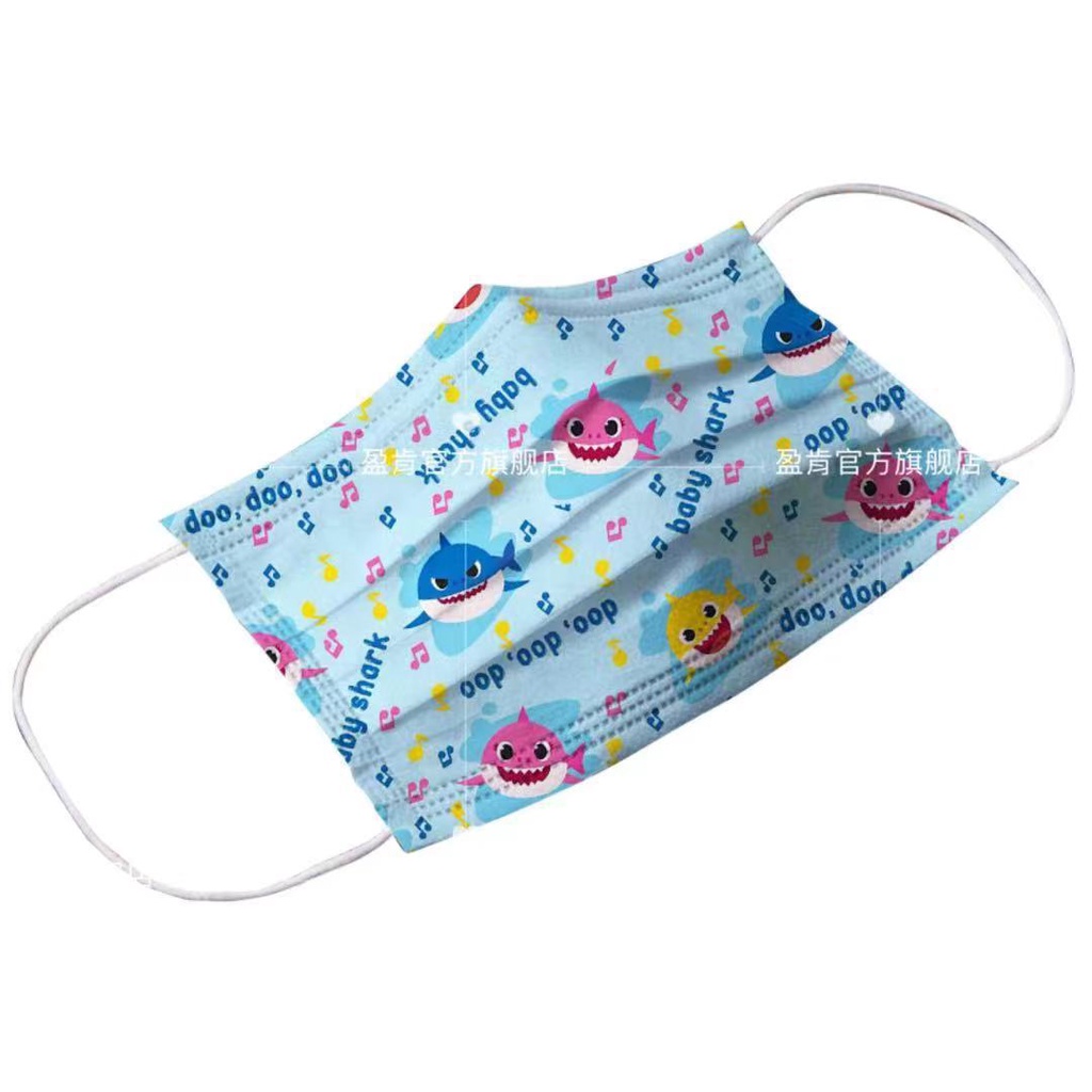 50 Khẩu Trang In Hình Cá Mập Dễ Thương   3 Lớp