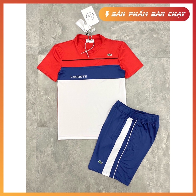 Bộ LACOSTE Hot Cho Mùa Hè, Bộ Đồ Thể Thao Nam, Chất Liệu Co Dãn 4 Chiều, Thoải Mái Khi Mặc