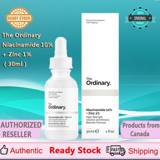 Serum The Ordinary Niacinamide 10% + Kẽm 1% 30ml Giúp Trắng Da
