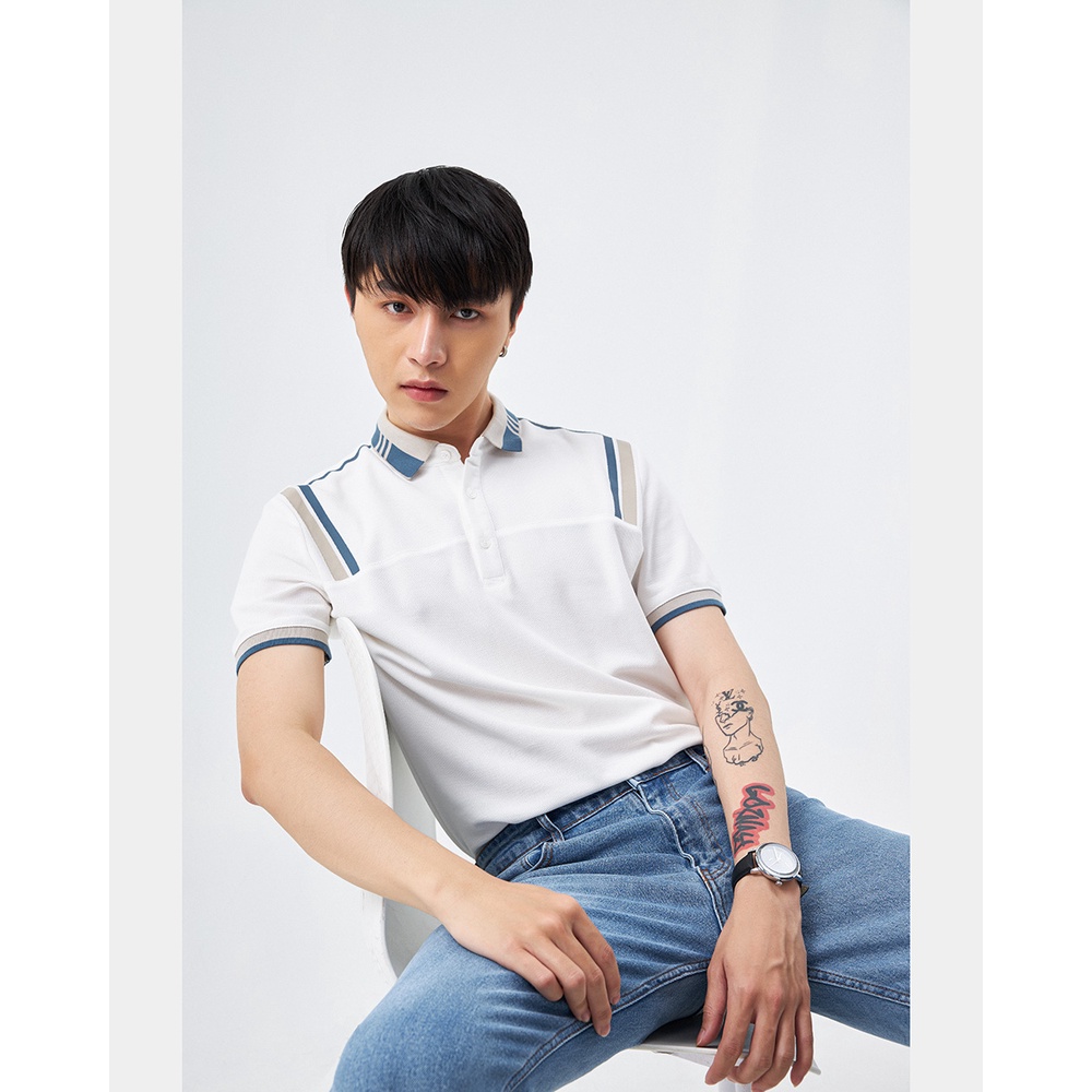 Áo polo nam BEN &amp; TOD R1300BB125 vải thun cotton 100%, nam tính, chỉnh chu, sang trọng, thanh lịch