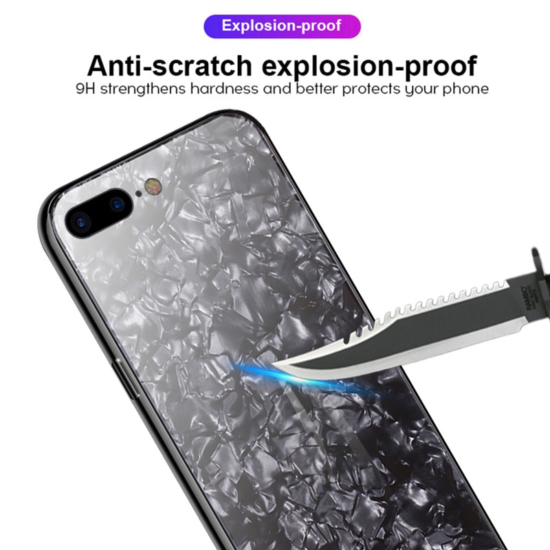 Ốp điện thoại mặt kính cường lực cao cấp họa tiết đẹp mắt cho iPhone 7 Plus 8 Plus | BigBuy360 - bigbuy360.vn
