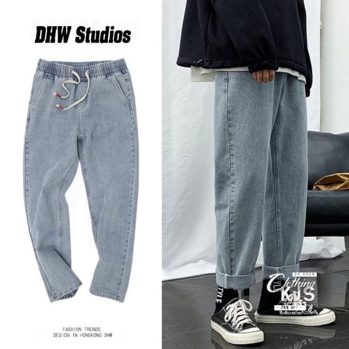 Quần baggy ống rộng - Quần jean basic nam nữ ống rộng Hàn Quốc #TA125