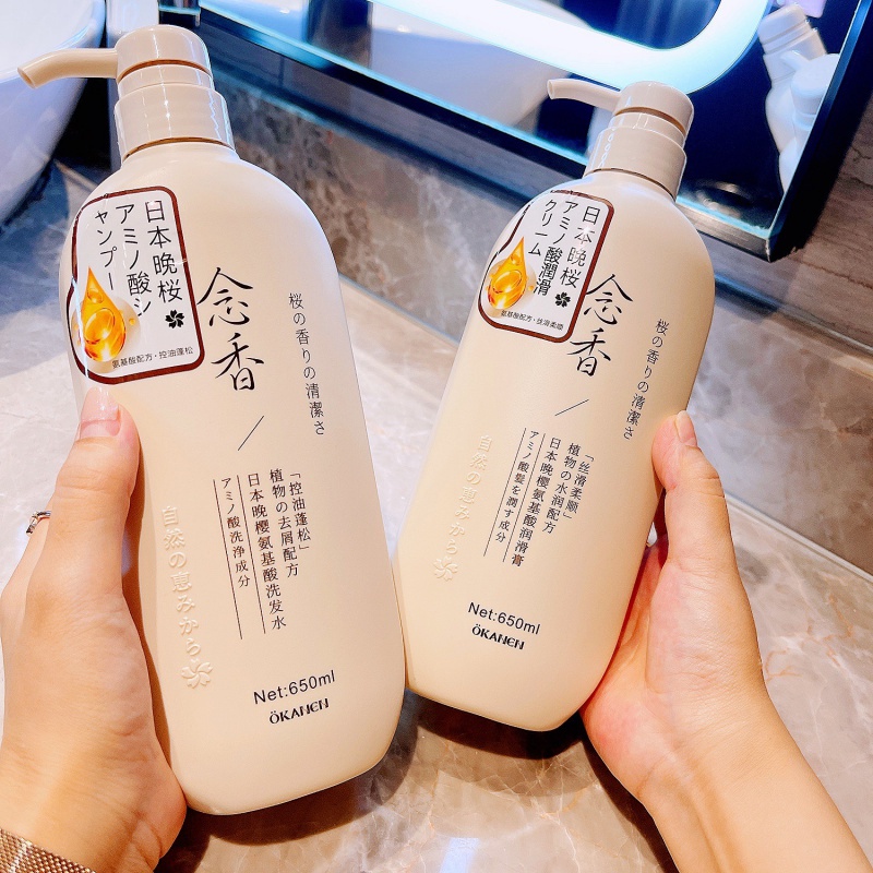Dầu gội, dầu xả, sữa tắm hoa anh đào