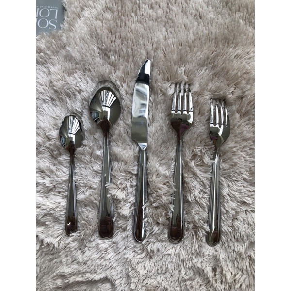 Bộ dao muỗng nĩa ăn beefsteak 5 món bàn ăn Gourmett hàng xuất dư châu âu