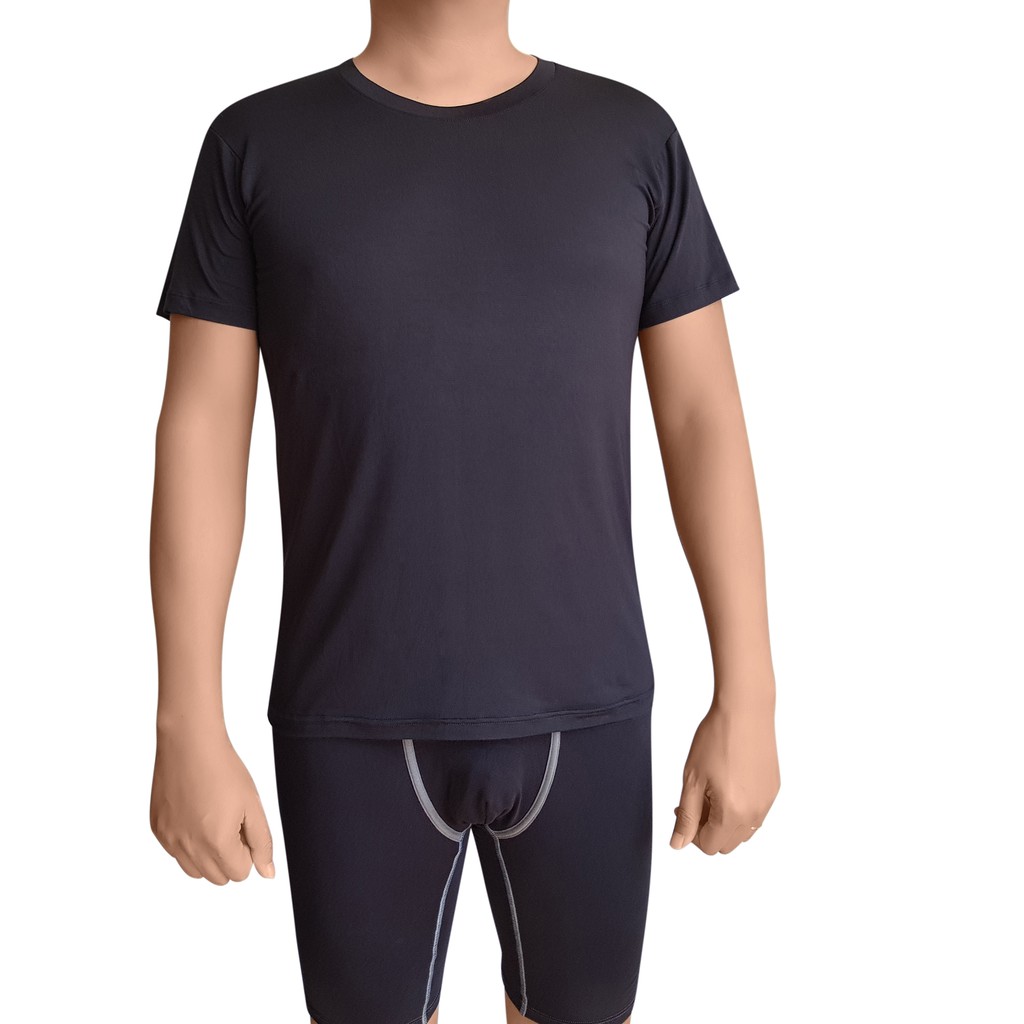 Áo thun nam Voga cổ tròn ngắn tay vải cao cấp Modal