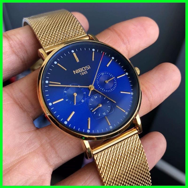 [SIÊU GIẢM GIÁ] ĐỒNG HỒ NAM DÂY LƯỚI HIỆU NIBOSI CHÍNH HÃNG FULL BOX CHẠY ĐỦ 6 KIM LỊCH NGÀY VÀ THỨ | BigBuy360 - bigbuy360.vn