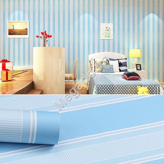 Giấy dán tường kẻ sọc xanh C0030