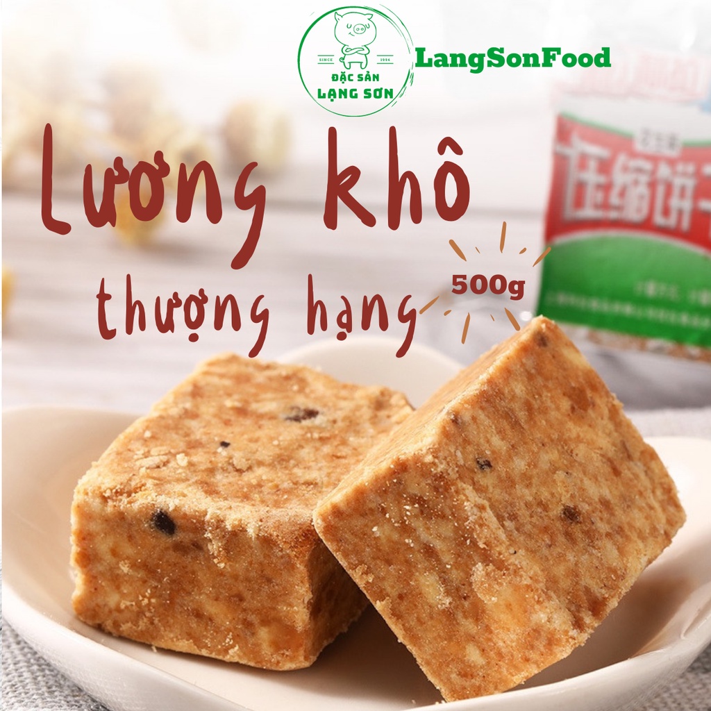 Lương khô mini LiLa, bánh lương khô nhỏ tiện lợi, dinh dưỡng có nhiều vị cacao, lạc, mè đen túi 500g