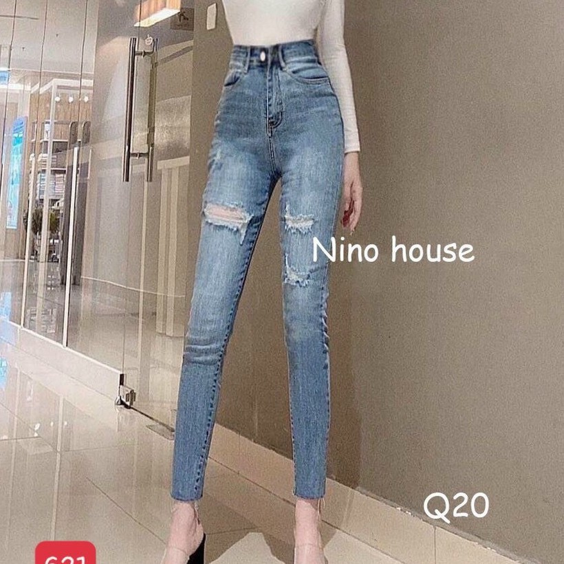 Quần Jean Nữ Lưng Cao ❤️FREESHIP❤️ Quần Bò Nữ Mẫu Mới Ôm Dáng Xinh Xắn Thời Trang Chuẩn Hàng Shop A-T Fashion - QJNU29