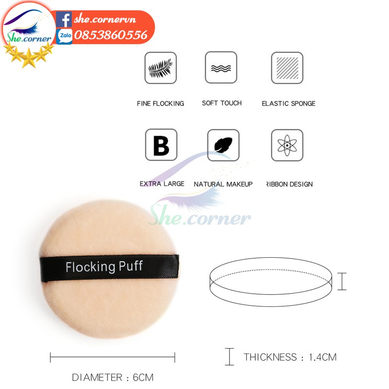 Bông dặm phấn MAANGE Flocking Honey Powder Puff MAG5809