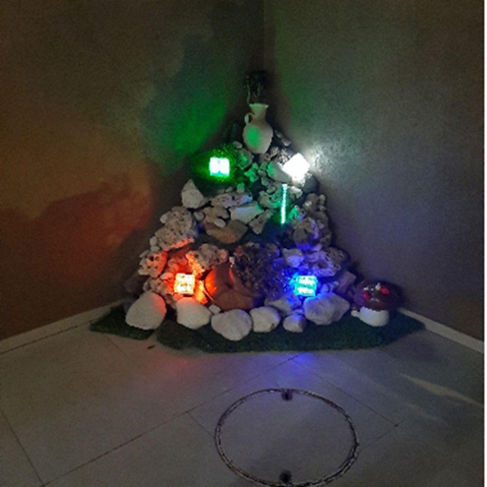 Khối Băng Đá Viên Có Đèn LED Dùng Trang Trí Sân Vườn|Đèn Ngủ Hình Khối Lập Phương Độc Đáo Sáng Tạo