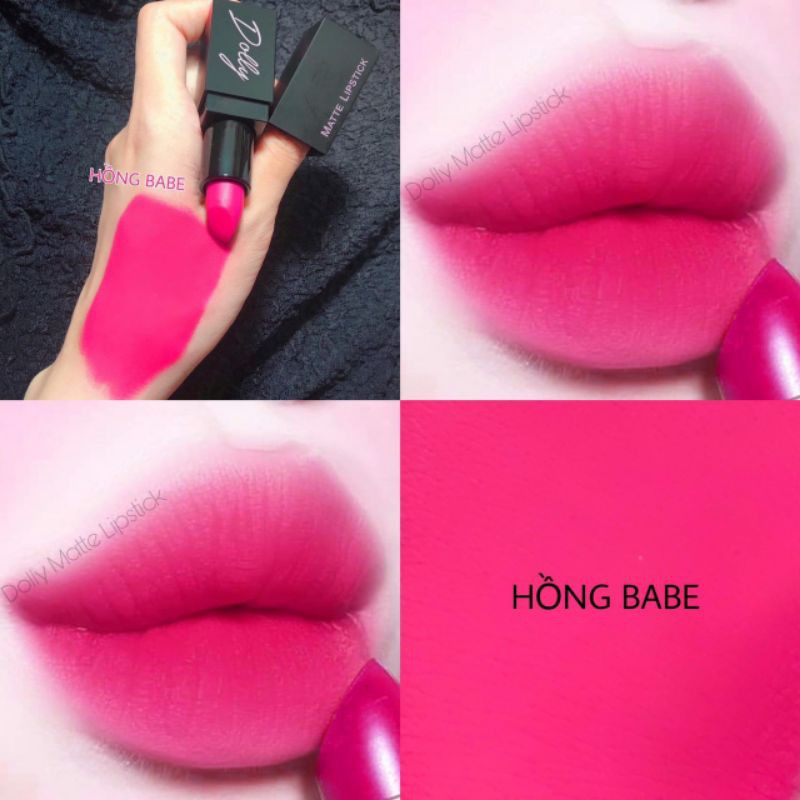 [Hồng baby] son sáp phủ phấn dolly không chì mềm môi | BigBuy360 - bigbuy360.vn
