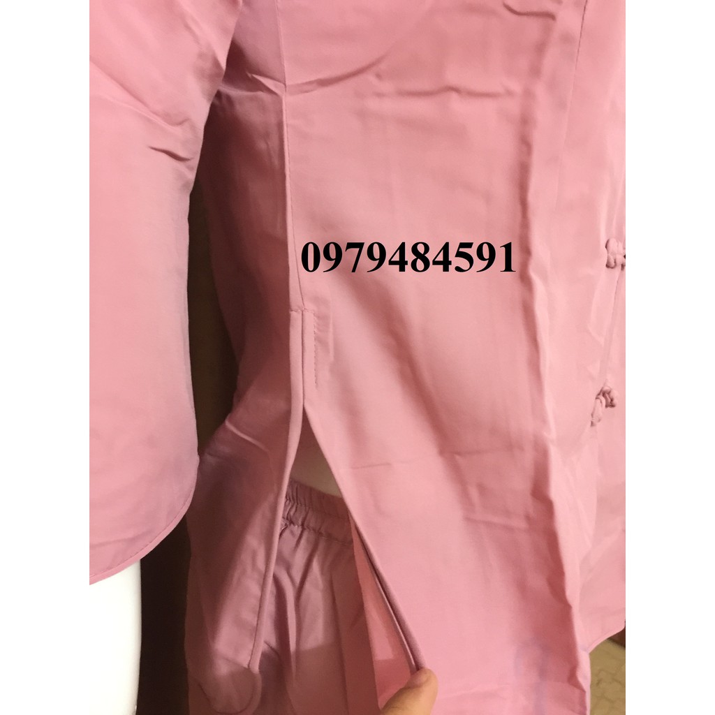 Áo Lam Đi Chùa Bộ Đi Chùa Cổ Tàu Thêu Sen Vải Đẹp Mịn Thoáng Mát, May Thêu Cẩn Thận Mặc Thoải Mái Kín Đáo Khi Đi Lễ Chùa | BigBuy360 - bigbuy360.vn