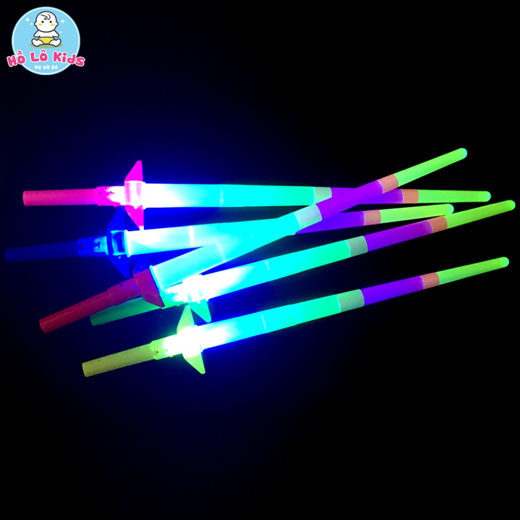 Kiếm đồ chơi có đèn 4 đoạn phát sáng nhiều màu dành cho bé Hồ Lô Kids