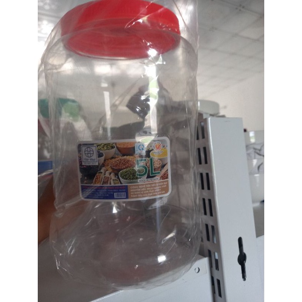 Lọ Nhựa 5kg Tròn To Việt Nhật Đựng Gia Vị Đường Muối Ngâm Ô Mai..